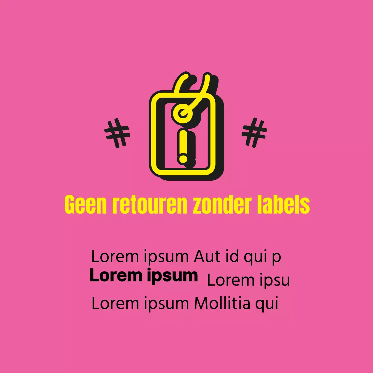 Geen retouren bij het verwijderen van labels