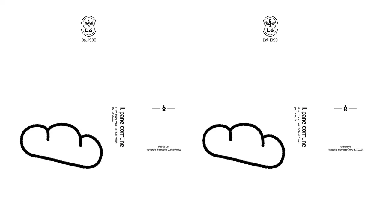 Stile di illustrazione del pane semplice e monocromatico per informazioni e promozione della panetteria