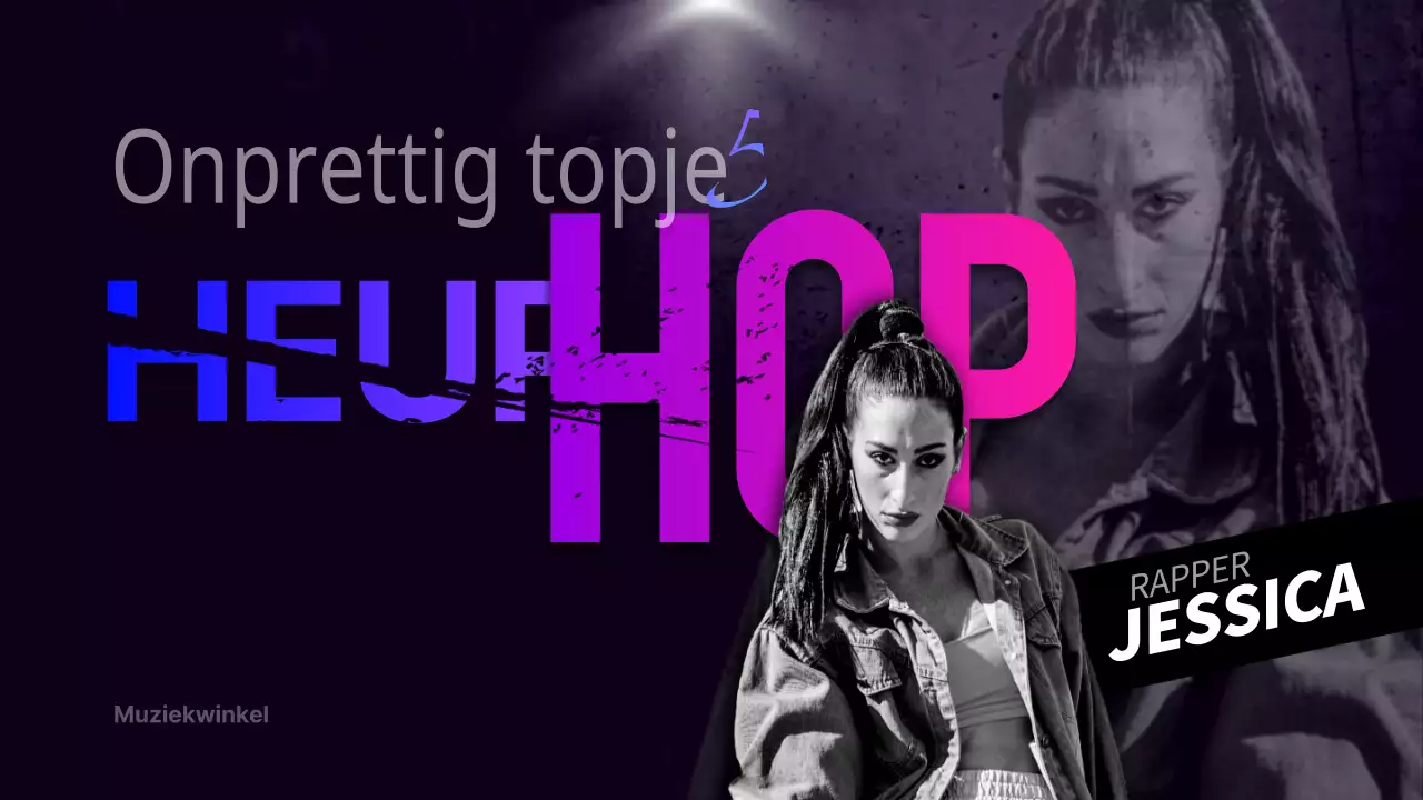 Hippe muziekhoes in blauw en paars