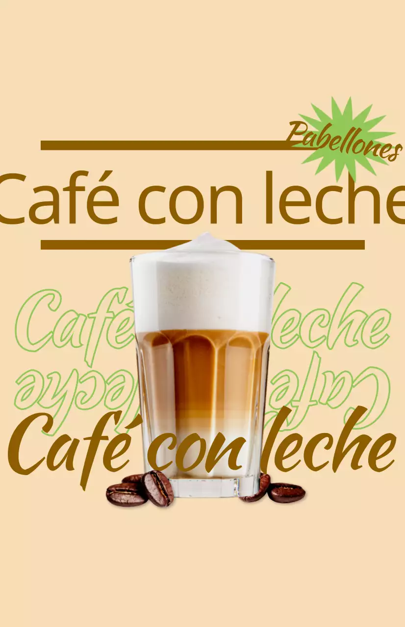 Promocione el menú de su cafetería con coloridas imágenes ilustradas de bebidas y texto