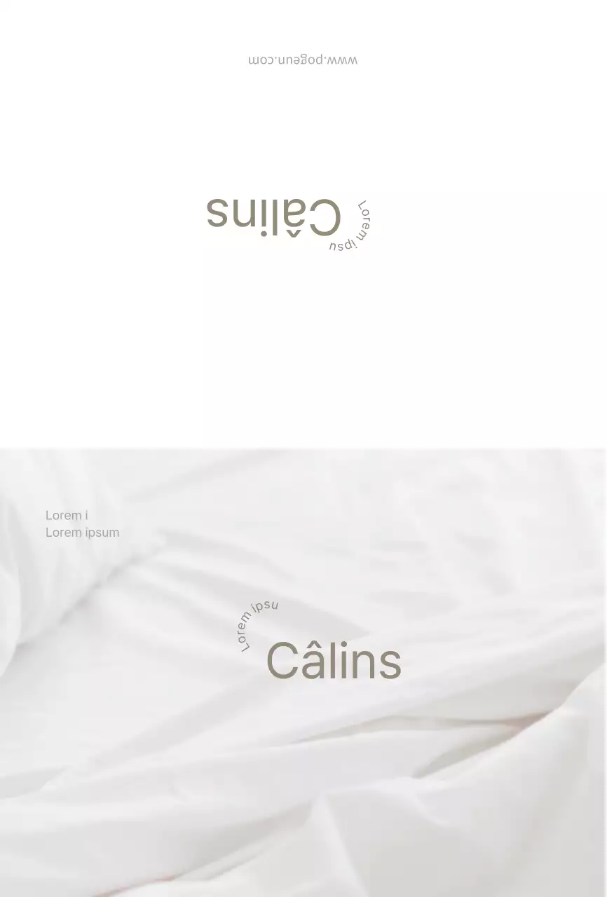 Carte postale pour la présentation d'une couette blanche simple