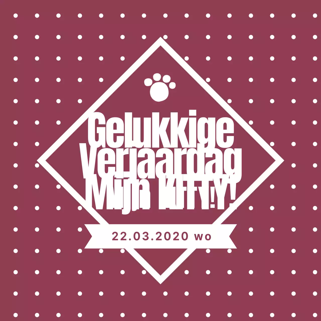 Gelukkige Verjaardag