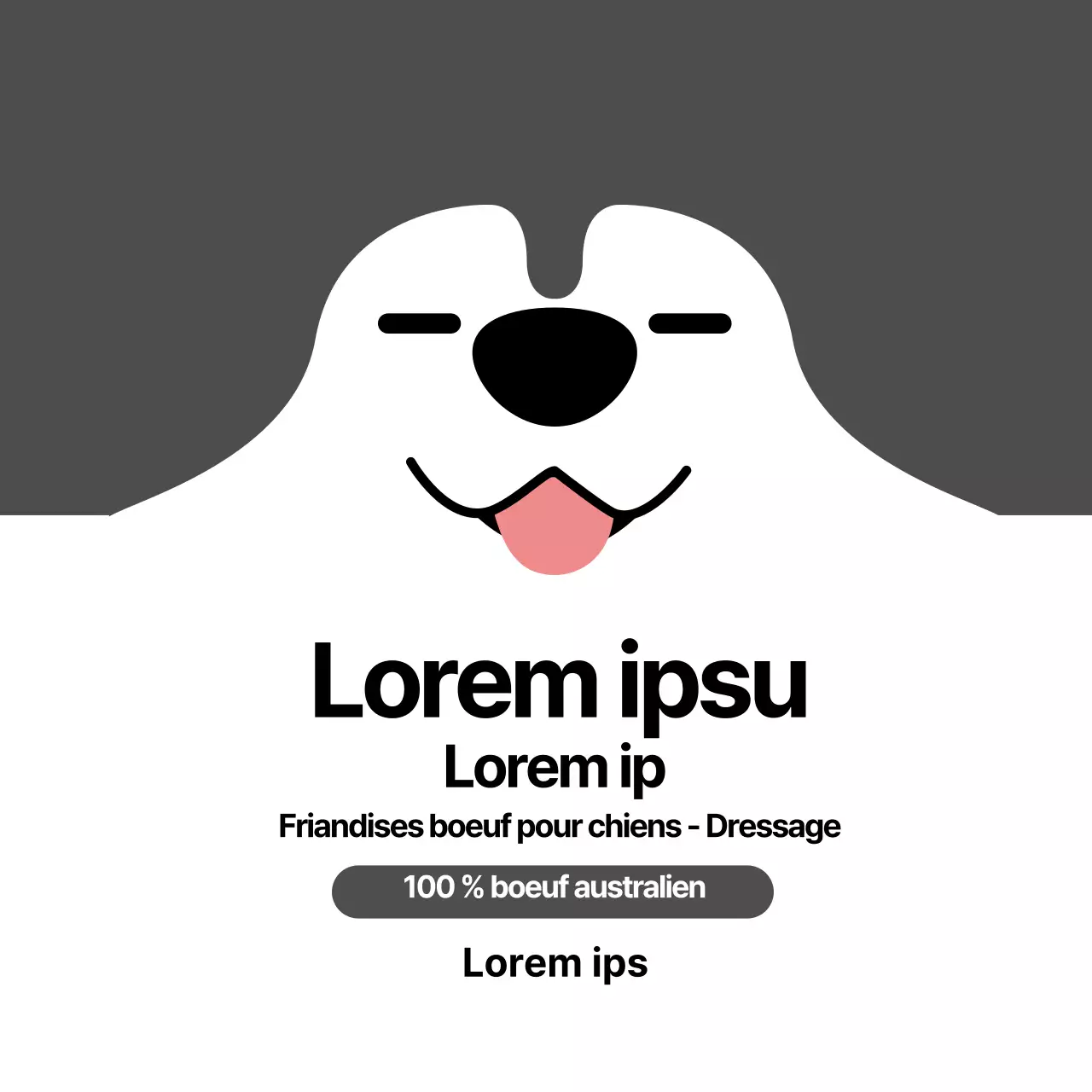 Illustration noire Étiquettes de friandises pour animaux de compagnie