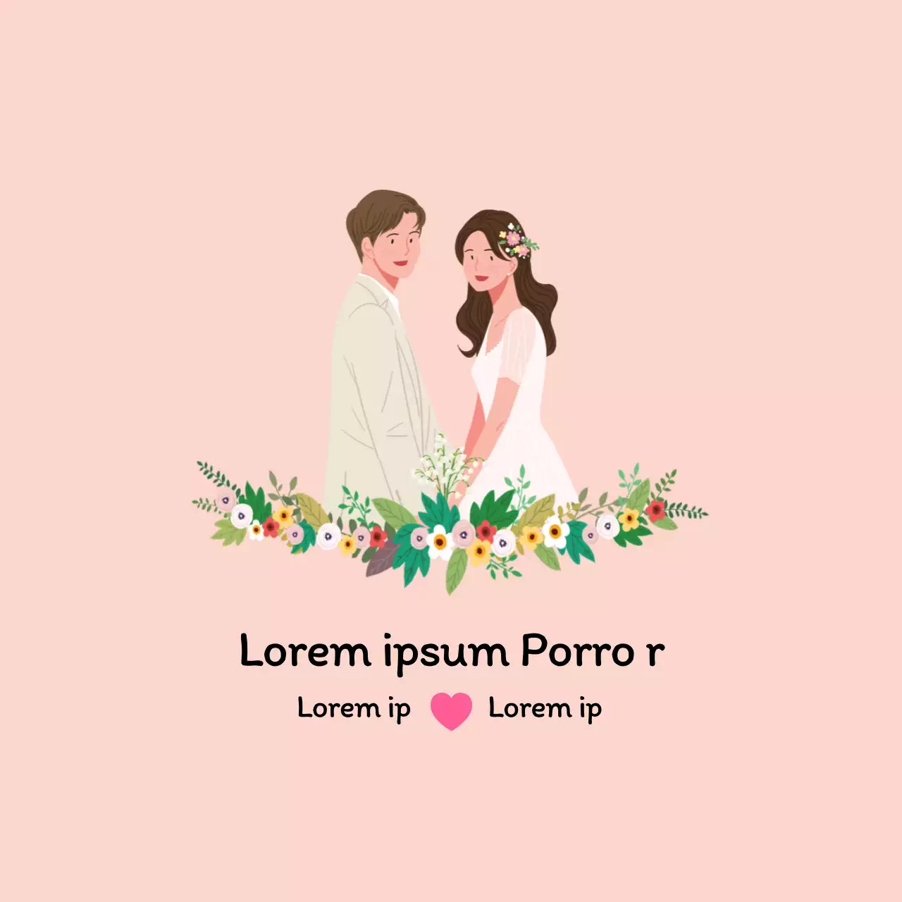 Rosa Illustration ordentliche Hochzeit Glückwünsche danke Etikett