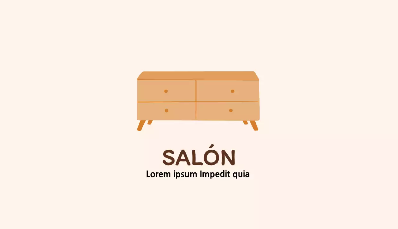 Ilustración rosa Interior de muebles limpio