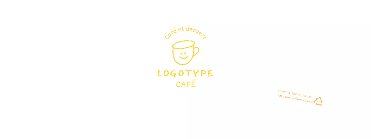 Illustration blanche et jaune dessinée à la main