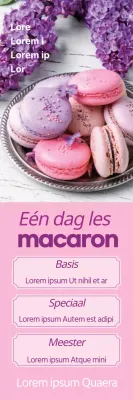 Promoot je schattige macarons eendaagse les door je roze foto te benadrukken