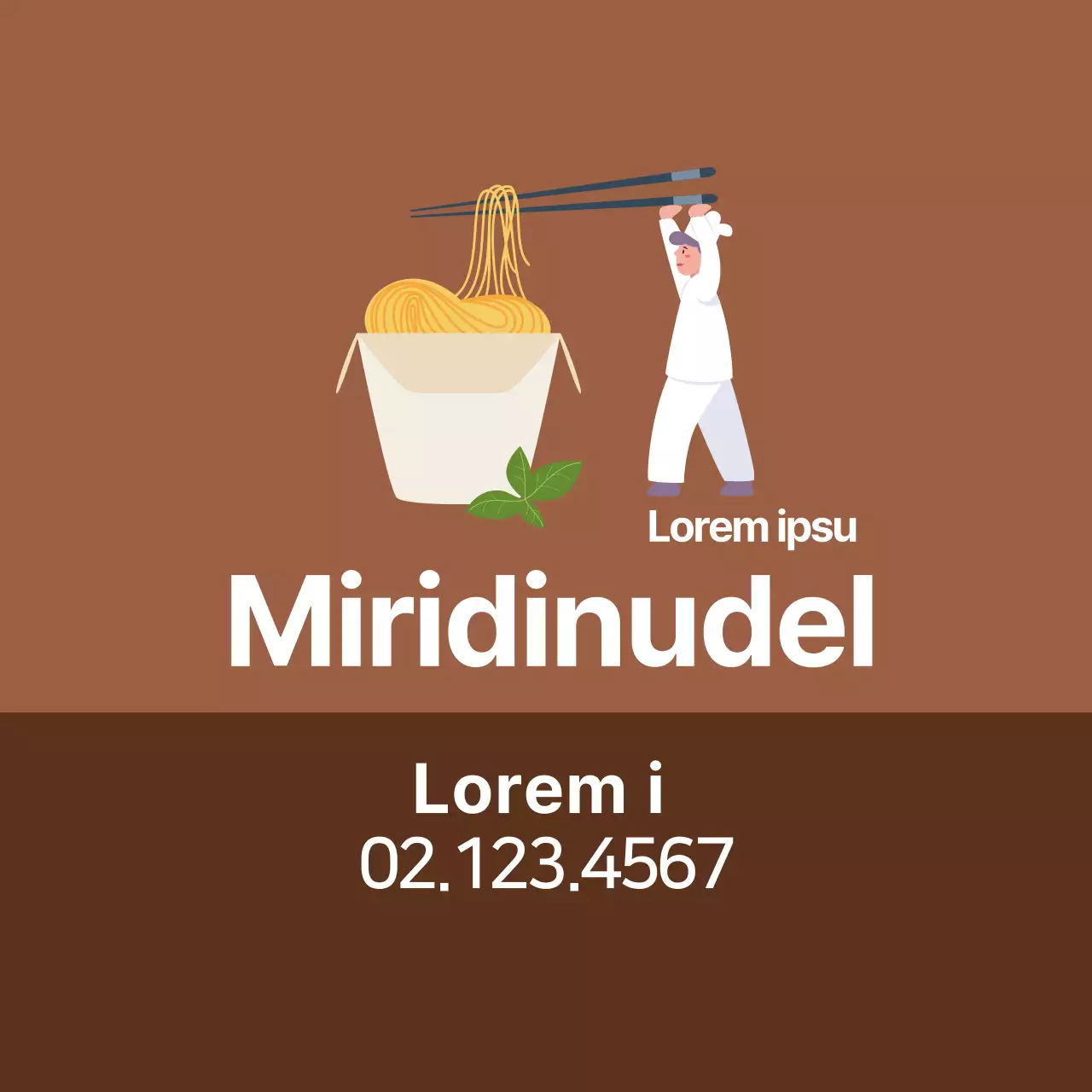 Brown Illustration sauber Restaurant Nudel Förderung