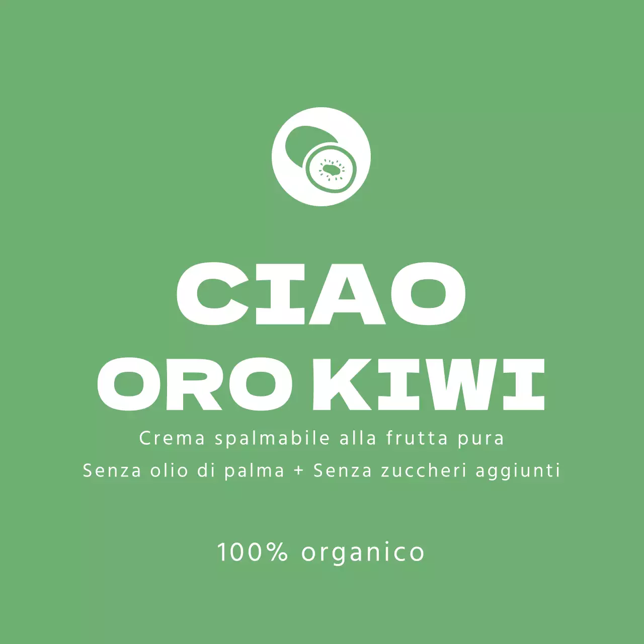 Etichetta di marmellata di kiwi dorata