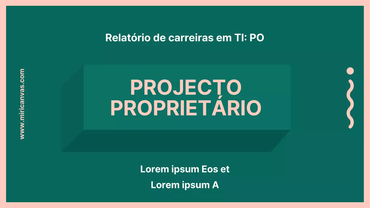 Apresentação de emprego PO em verde e cor-de-rosa