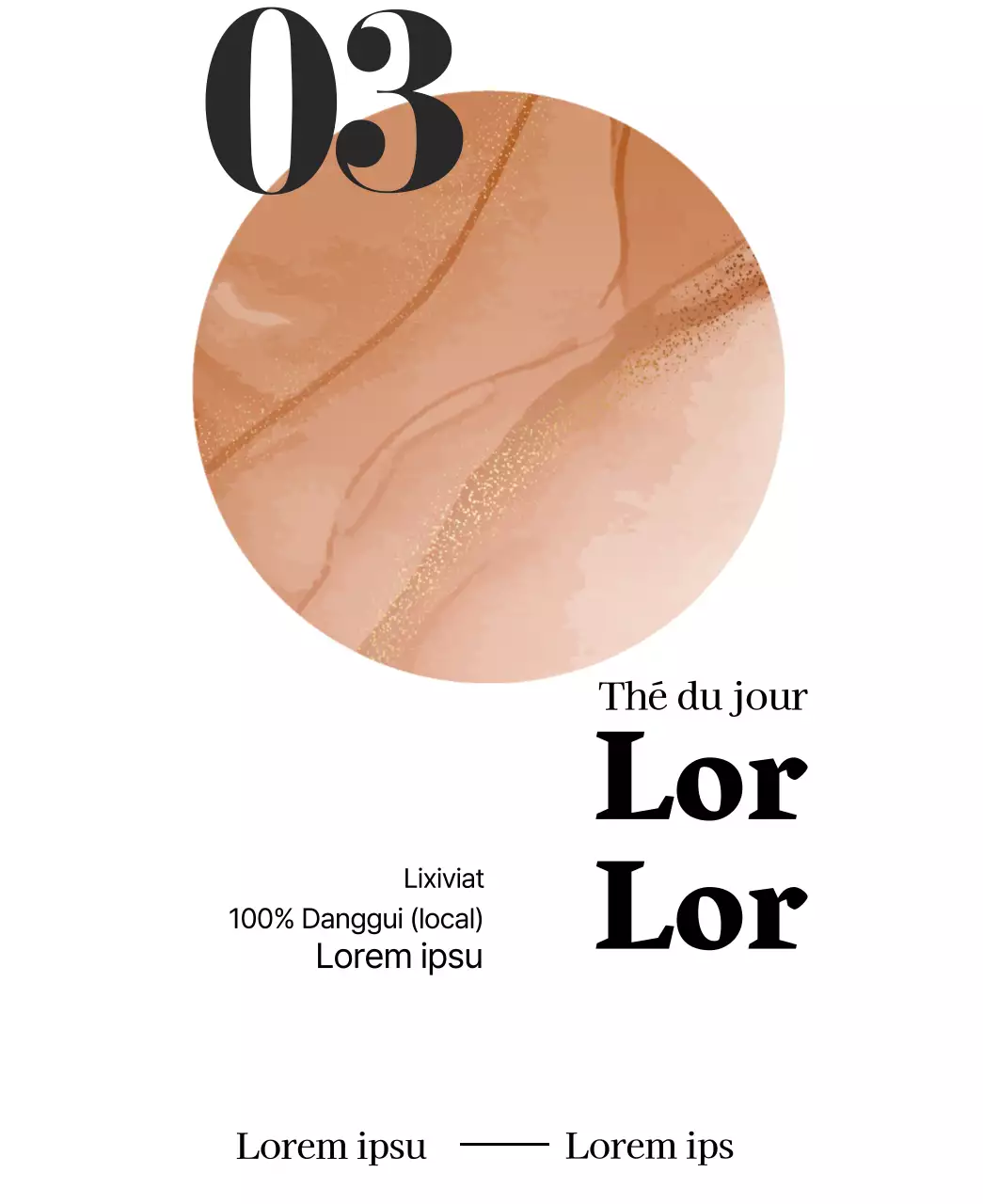 Sachets de thé danggui traditionnels avec une image circulaire émotive