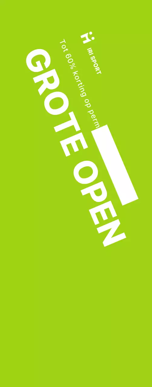 Een strak concept in wit en limoengroen voor het aankondigen en promoten van open verkoop van sportkleding.