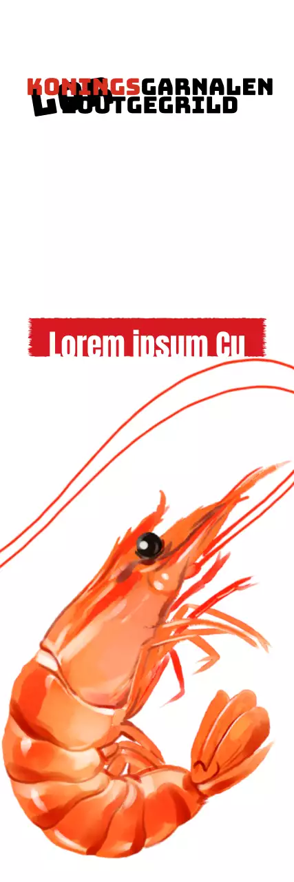 Gegrilde reuzengarnalen met zout_verticale banner