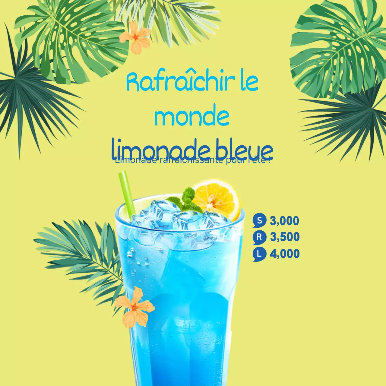 Boissons d'été au café