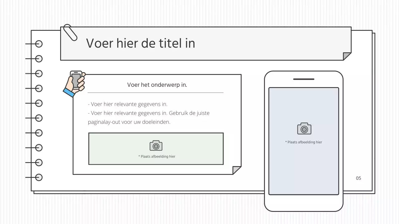 Strak conceptueel educatief presentatiepakket in wit en accentkleuren