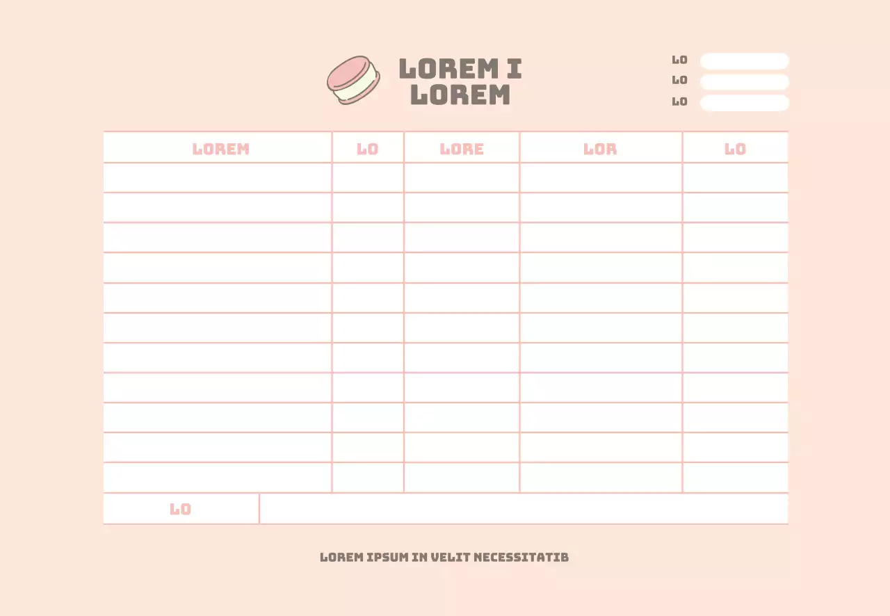 Roze icoon schattig restaurant bestelformulier