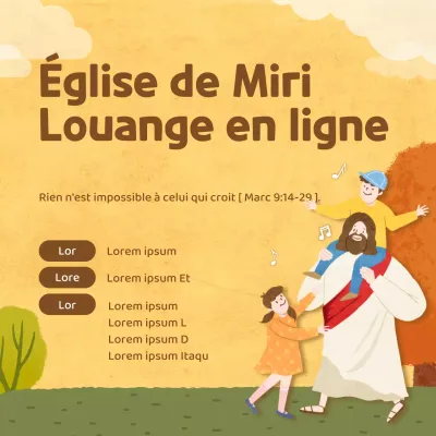 Guide d'adoration en ligne avec illustrations brunes