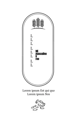 Ilustración en blanco etiquetas alimentarias tradicionales limpias