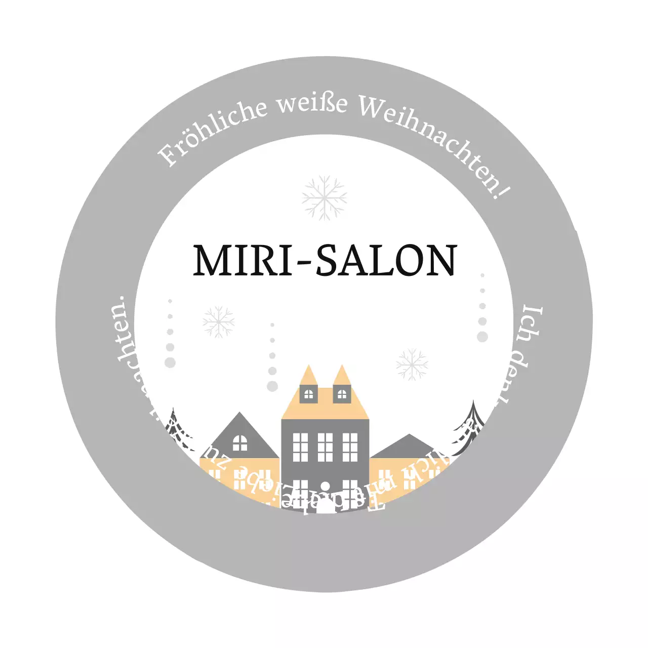 Grau illustrierte Etiketten für Weihnachtsgeschenke