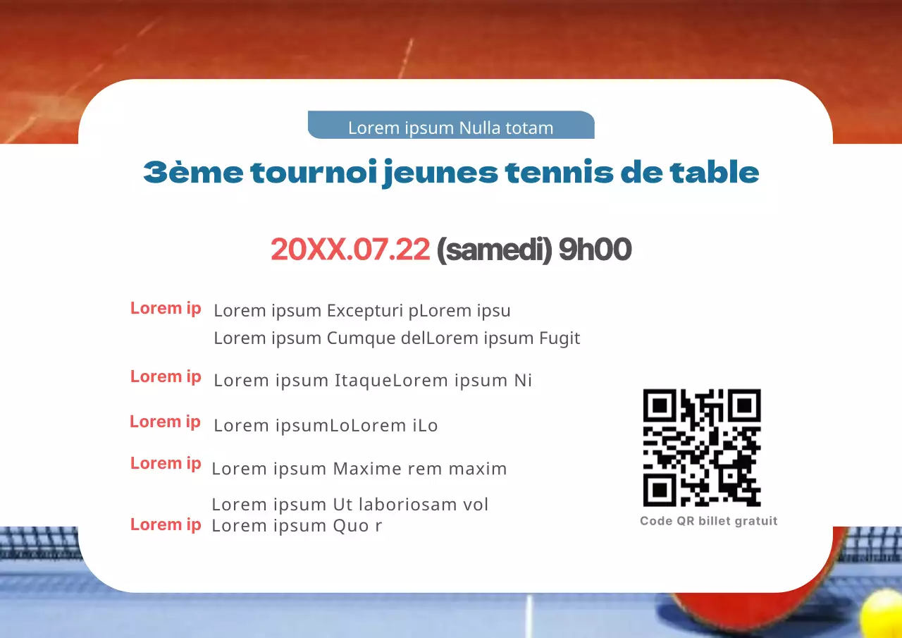 Tournoi de tennis de table pour les jeunes