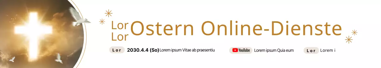 Heilige Kirche Ostern Banner