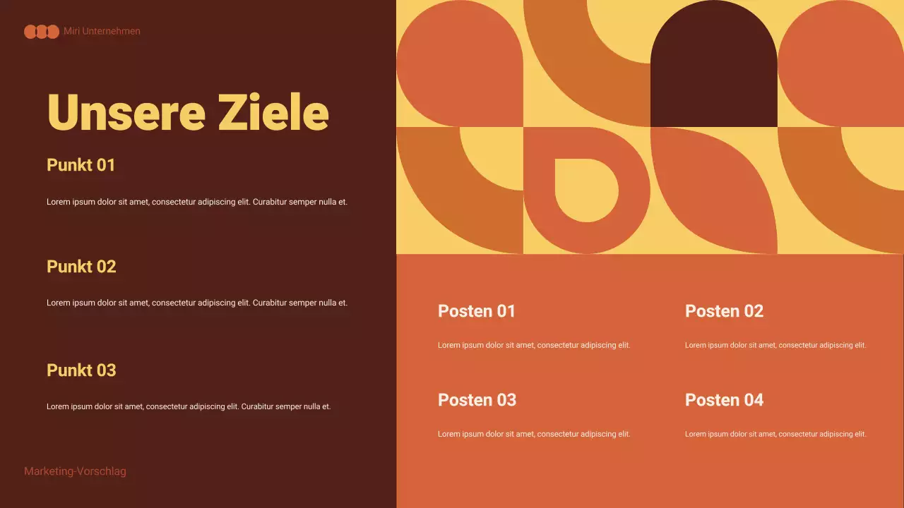 orange abstraktes Marketingdokument