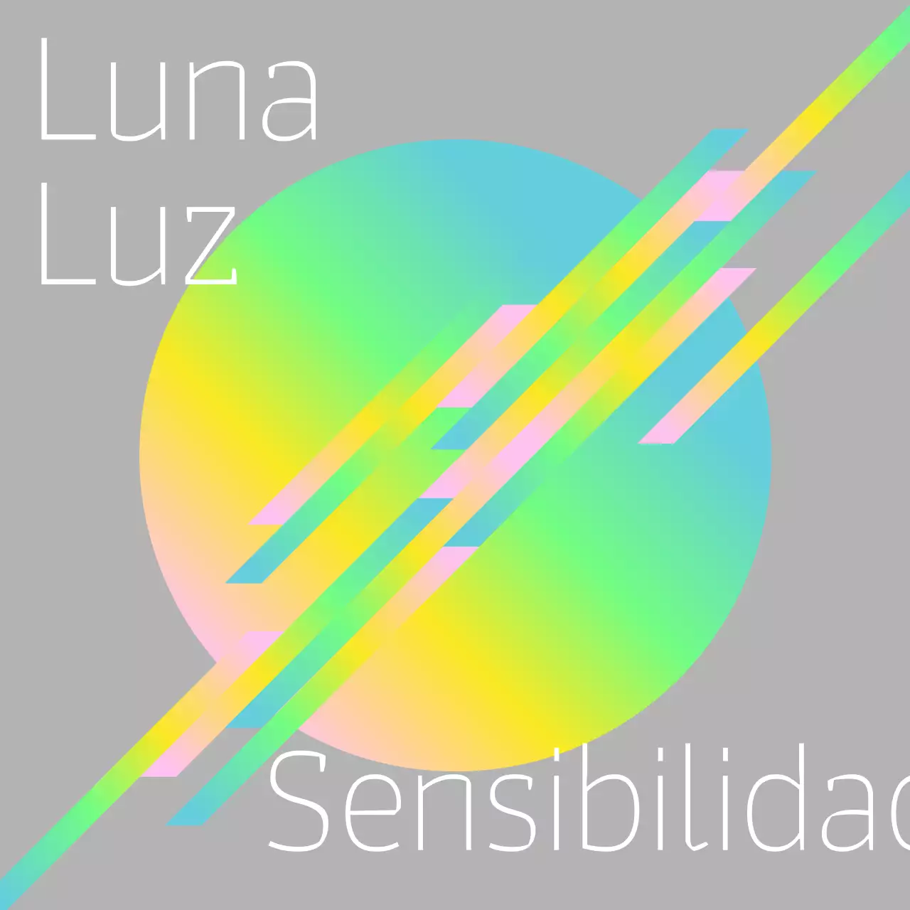 Portada de Álbum Gradiente Moderno en Gris y Neón post