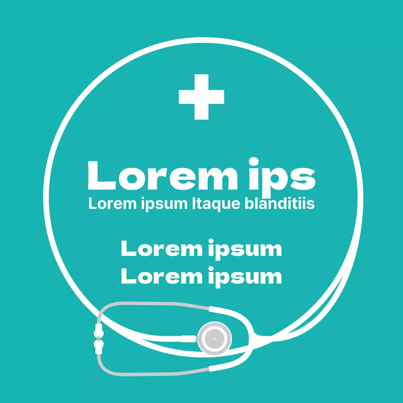 Illustration simple de l'étiquette d'un hôpital général