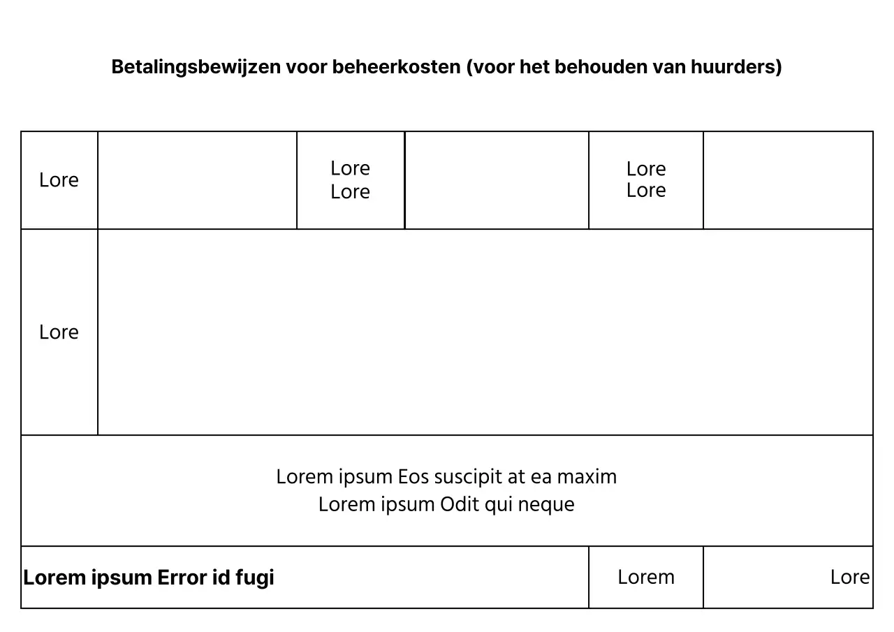 Een strakke, gestileerde kwitantie voor een managementvergoeding