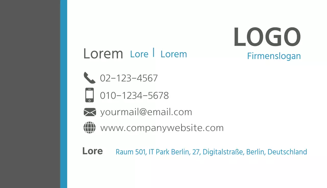 Visitenkarte mit quadratischem Muster