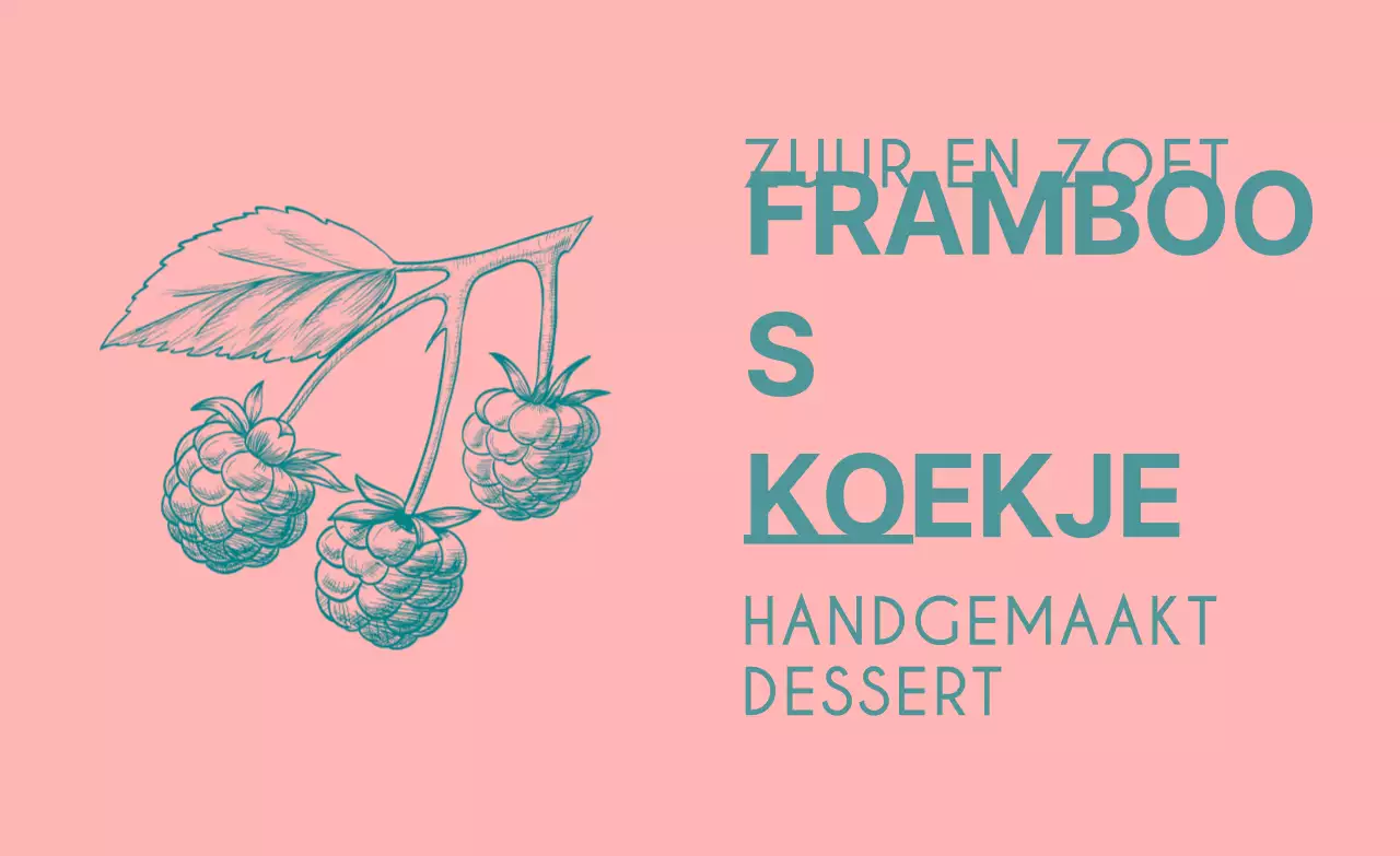 Voor het versieren van zelfgebakken koekjes met vintage bessenschetsen in roze en geel