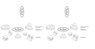 Monochrome, emotionale Illustration Muster Stil für Café Informationen und Förderung