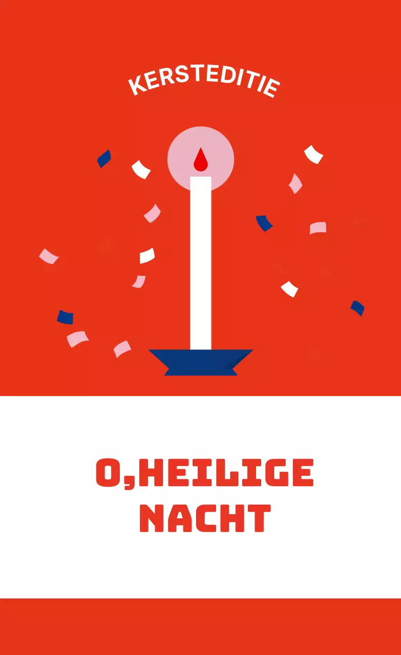 Rood Blauw Wit Geïllustreerde Kerstcadeau Etiketten