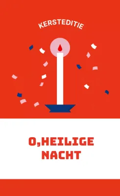 Rood Blauw Wit Geïllustreerde Kerstcadeau Etiketten