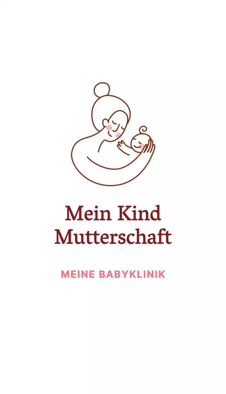 Saubere Mutterschaft Krankenhaus Visitenkarte mit rosa Illustration