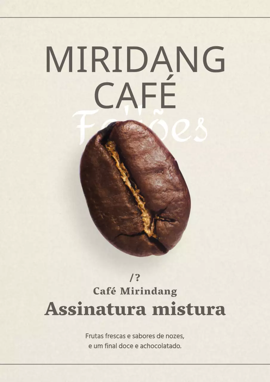 Design simples de manual de café em bege