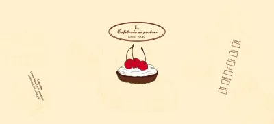 Promocione e informe a los cafés con un emotivo logotipo en marrón rojizo y amarillo pálido