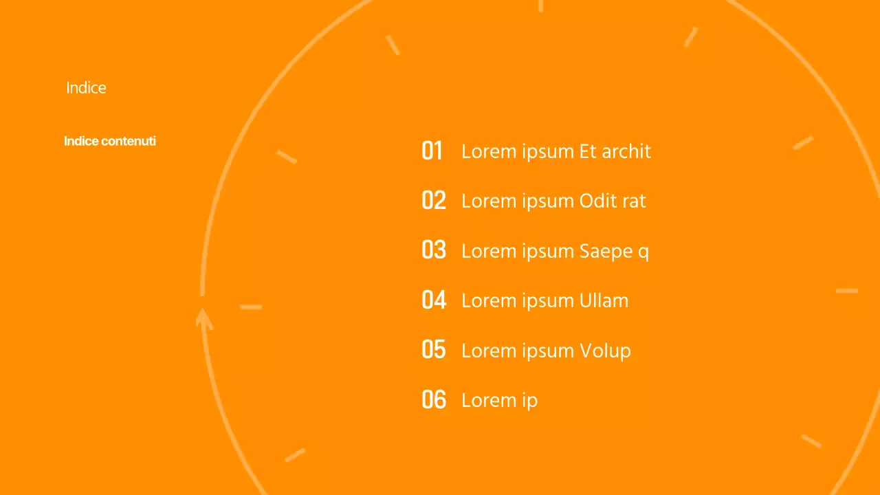 Tema del workshop sulla gestione del tempo in arancione