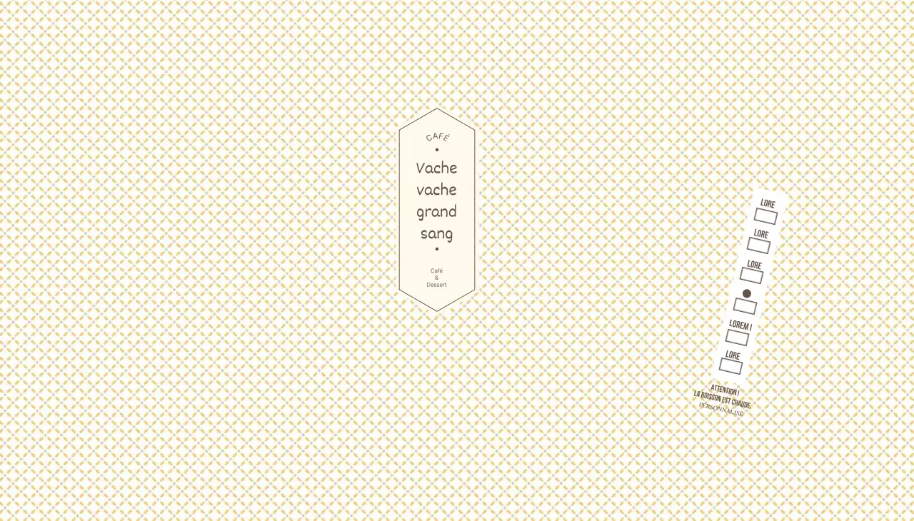 Café à carreaux jaunes