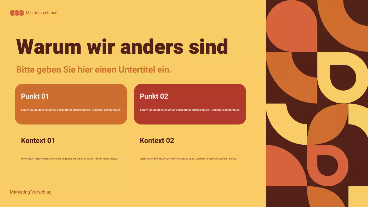 orange abstraktes Marketingdokument