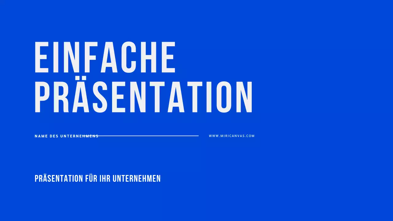 Grundlegende Präsentation