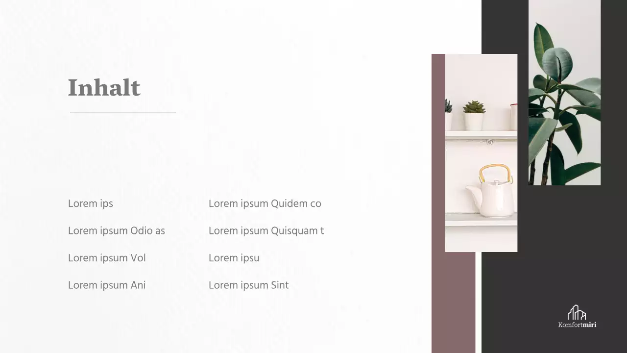 Haus Einzugsangebot Thema in braun und grau