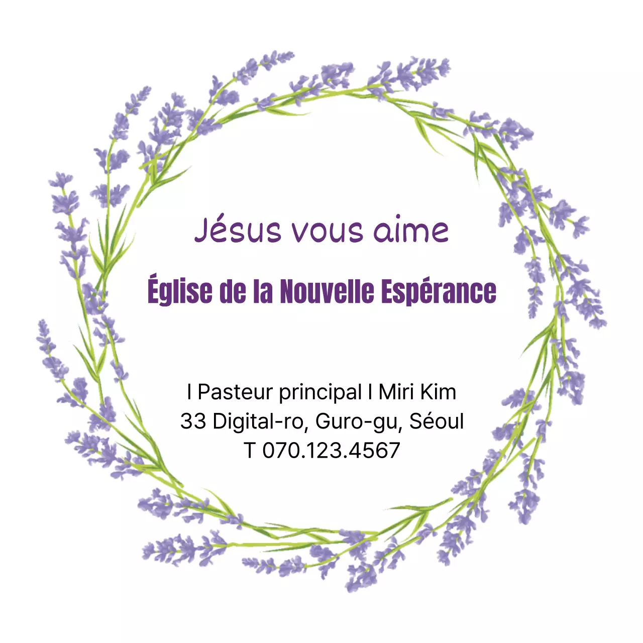 Illustration vintage mauve Cadre église