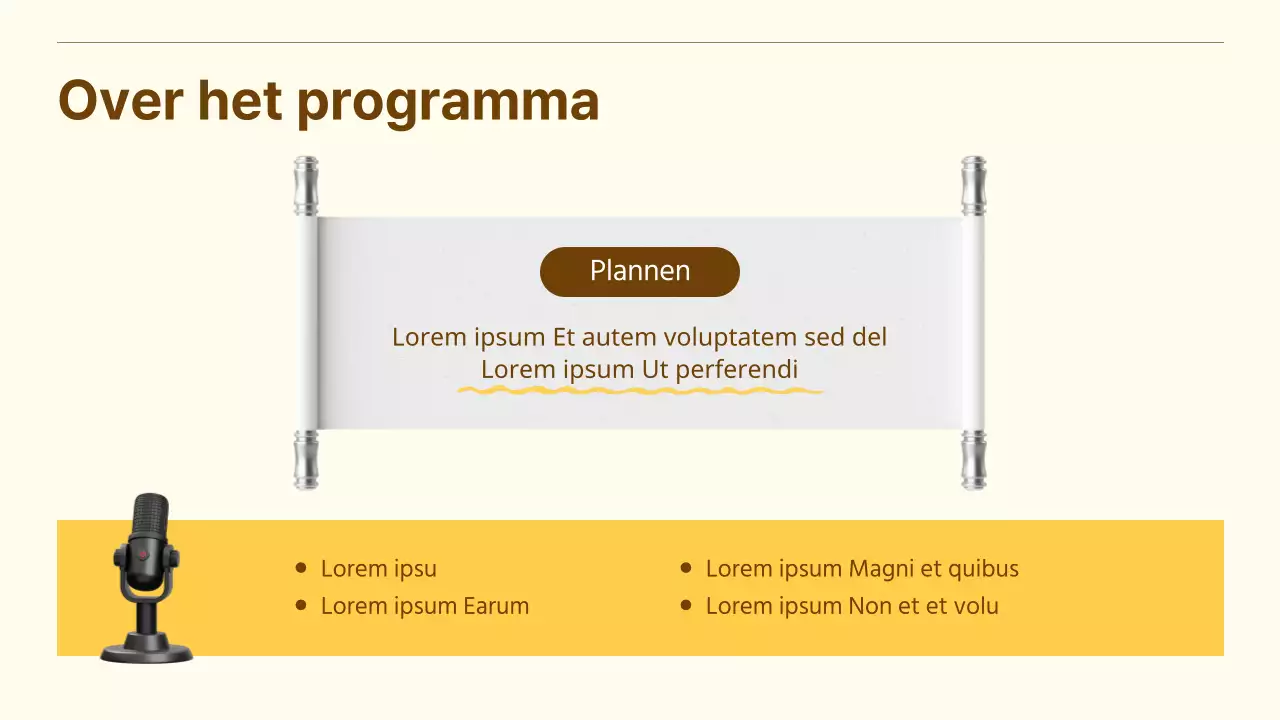 Een mooi geel zakelijk sponsorvoorstel