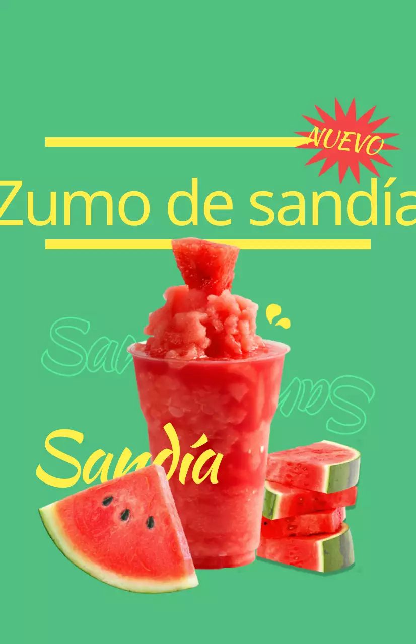 Promocione el menú de su cafetería con coloridas imágenes ilustradas de bebidas y texto