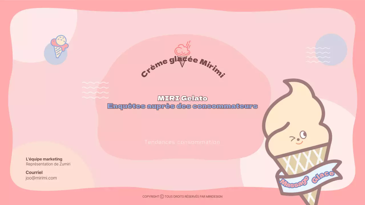 Analyse de la tendance pour les gelatos de couleur pastel Enquêtes auprès des consommateurs