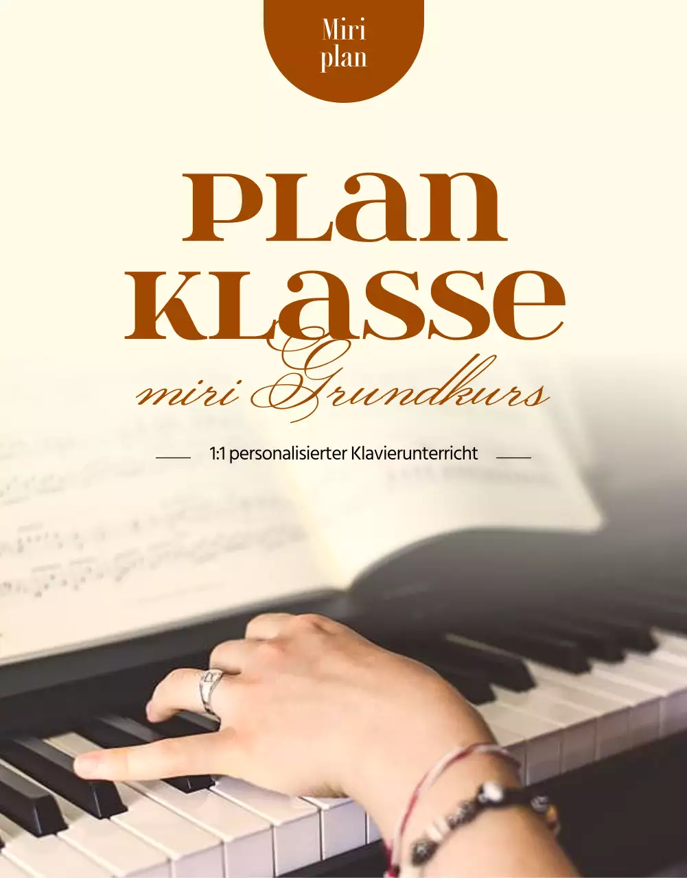 Saubere, emotionale Details zum Klavierunterricht