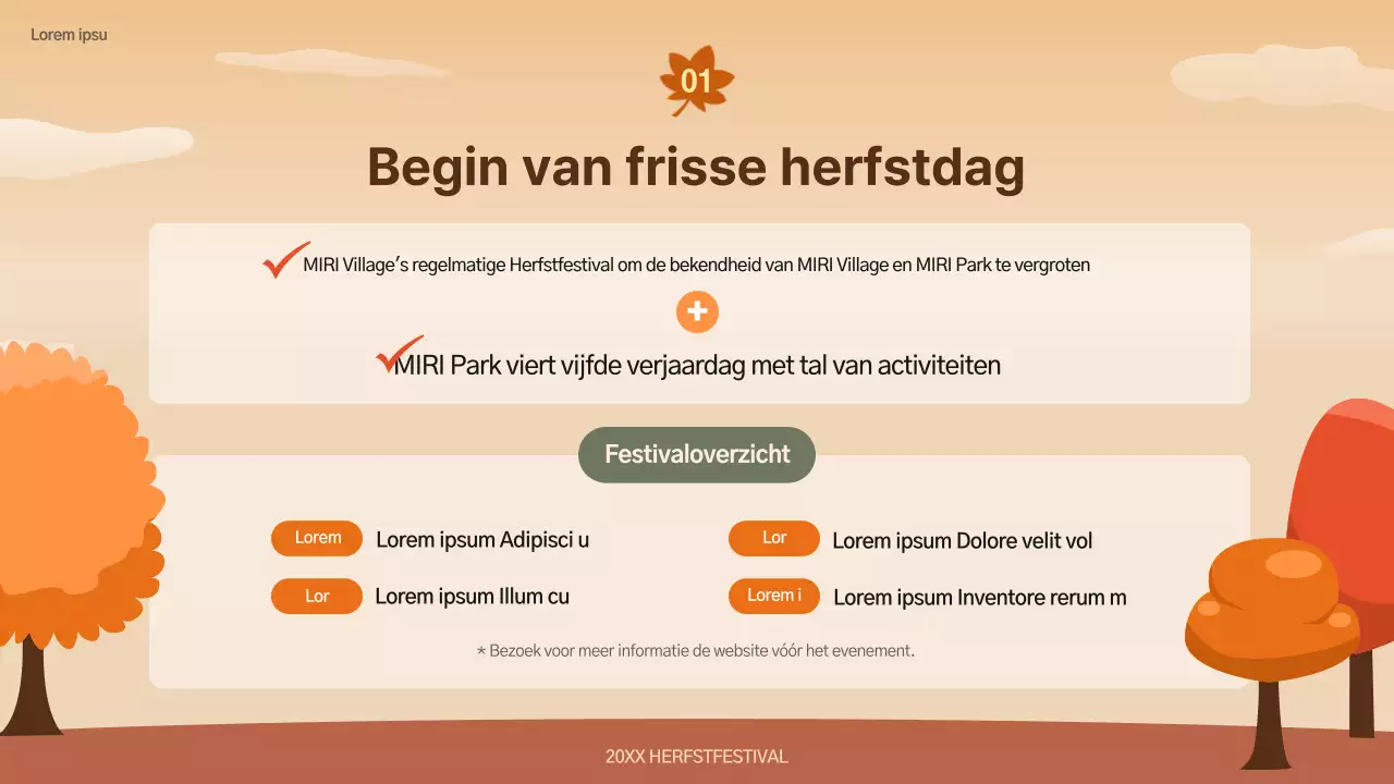 Bruin en Natuurlijk Herfstfestival Prospectus