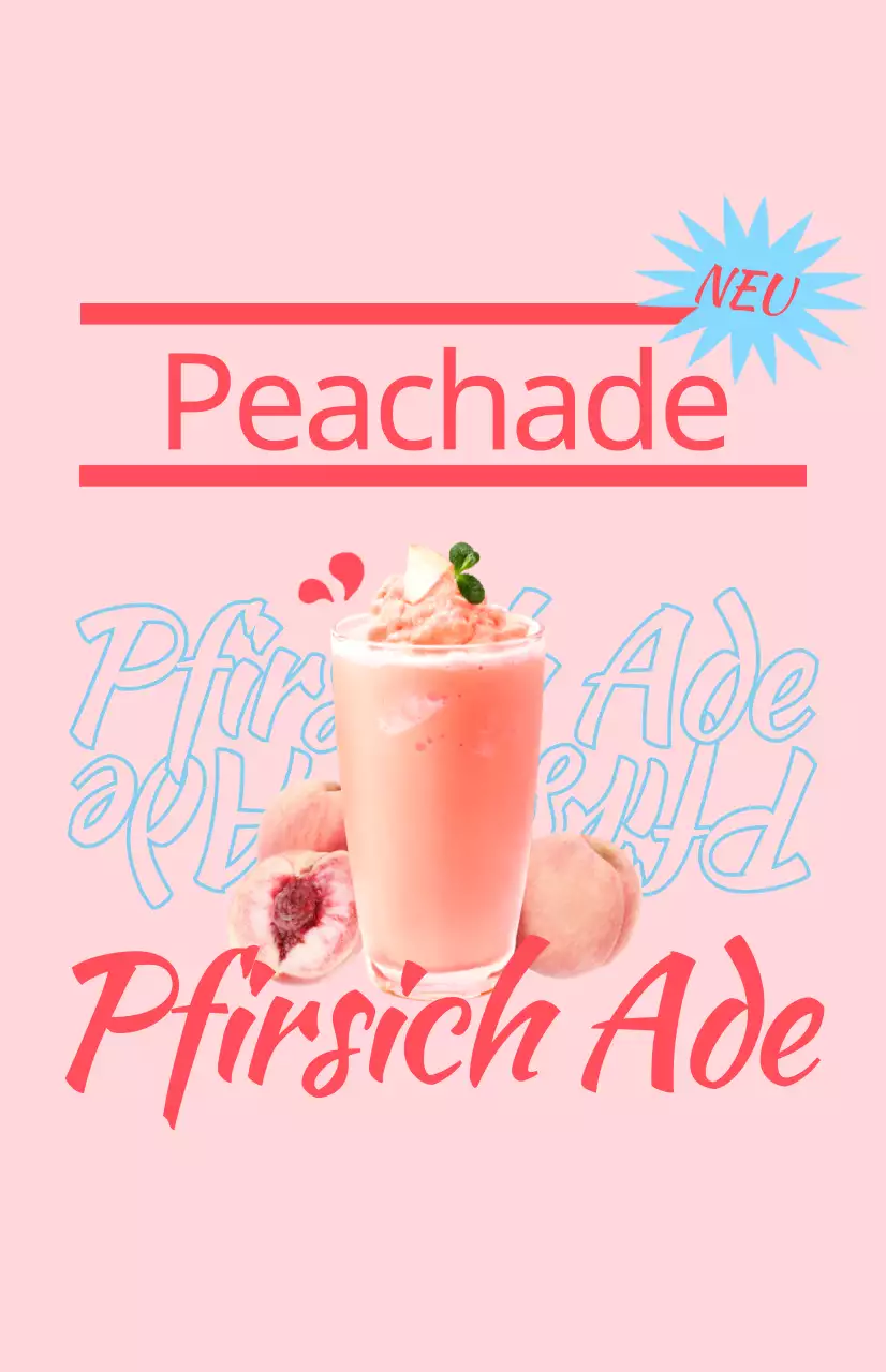 Bewerben Sie Ihr Café-Menü mit farbenfrohen, illustrierten Getränkebildern und Texten