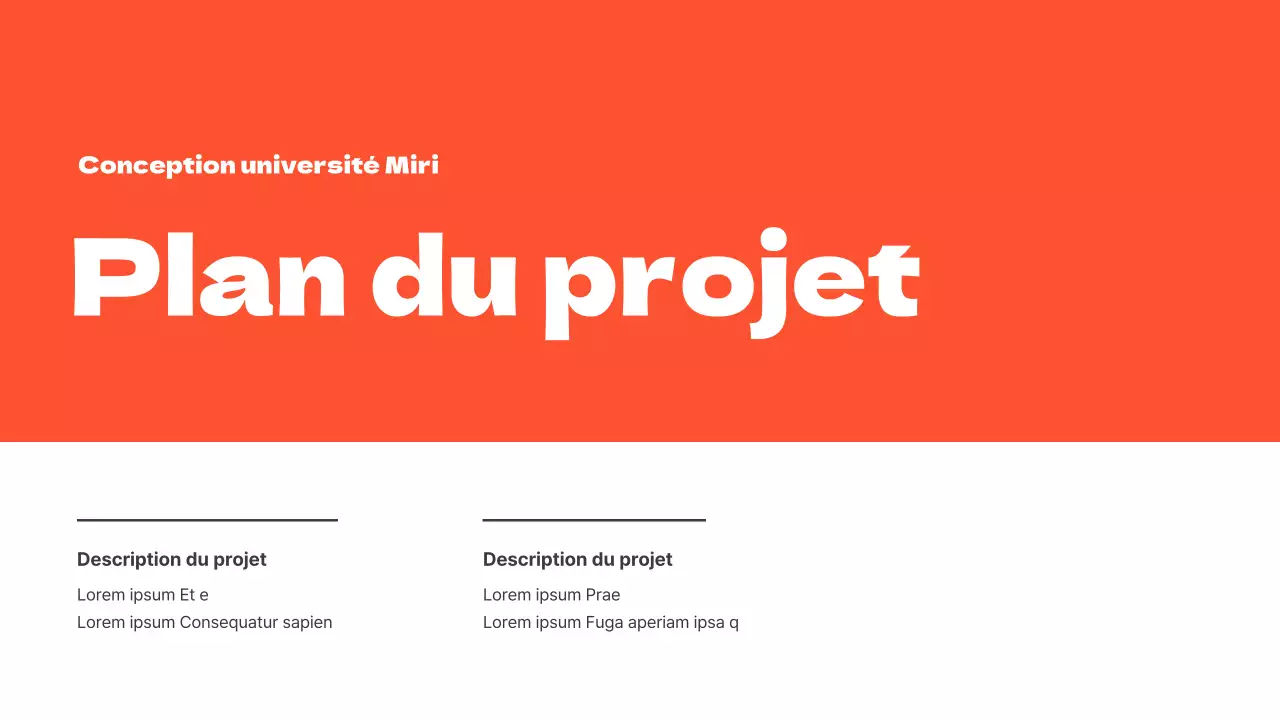 Des présentations propres